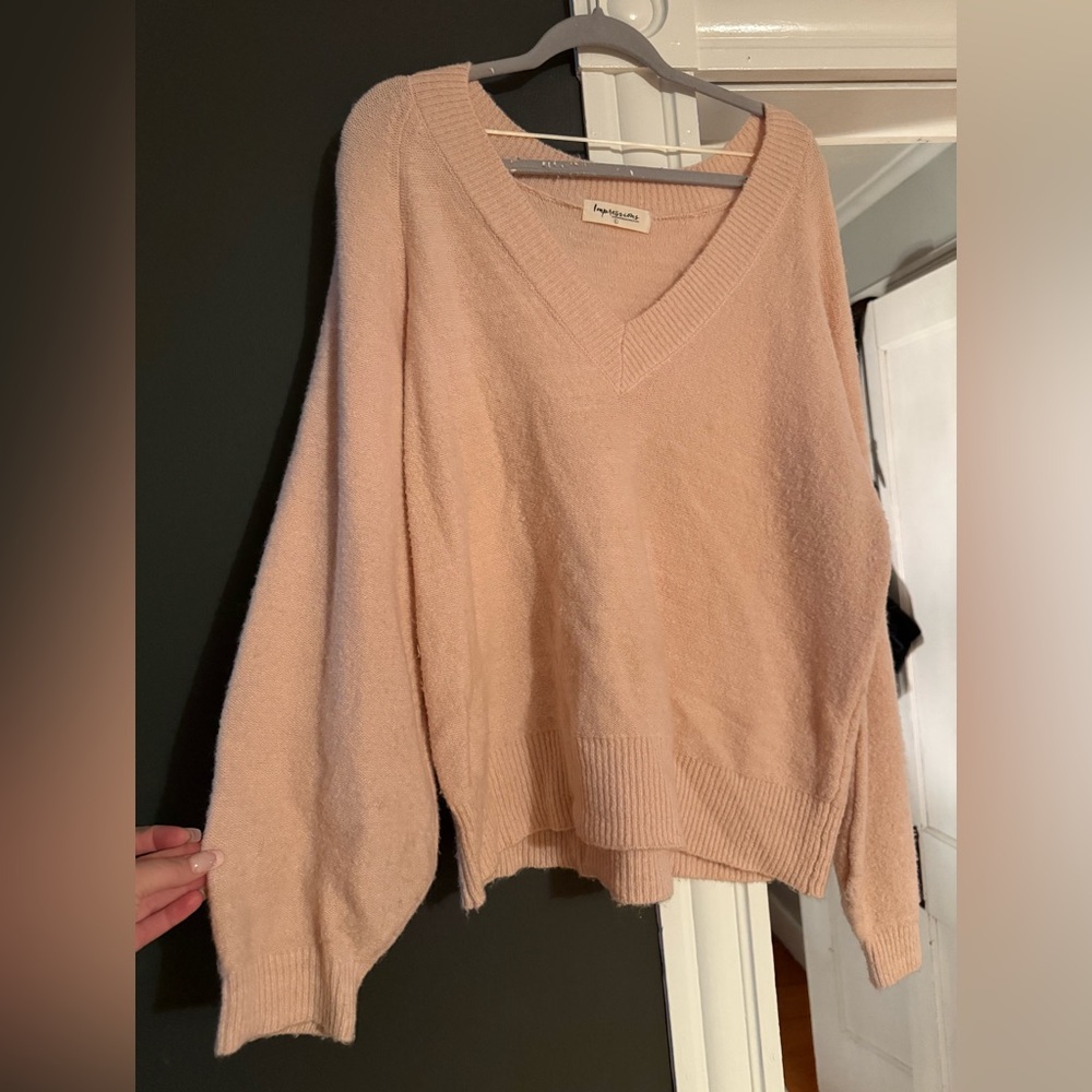 Impressions boutique light pink bubble sleeve sweater
